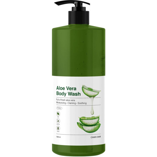 [Char Char] Универсальный гель с Алоэ вера для интенсивного восстановления кожи Aloe Vera Body Wash, 1500 мл
