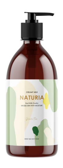 [NATURIA] Гель для душа ЗЕЛЕНЫЙ ЧАЙ Creamy Milk Body Wash - Green tea, 750 мл