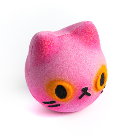 [2Alpacas] Бомбочка для ванны "Catabomb Pink Cat Anime" кошка розовая с глазками, 235 гр.