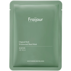 [Fraijour] НАБОР Тканевая маска для лица РАСТИТЕЛЬНЫЕ ЭКСТРАКТЫ Original Herb Wormwood Sheet Mask, 5 шт * 23 мл